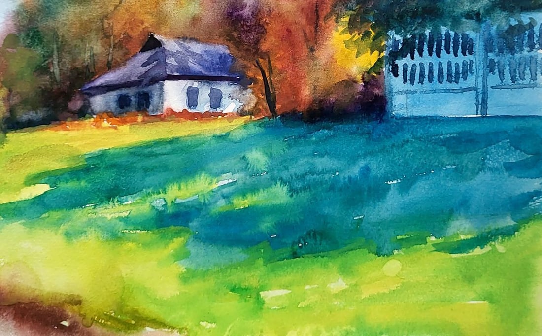 Watercolor painting Sunny autumn Serdyuk Boris Petrovich - 5