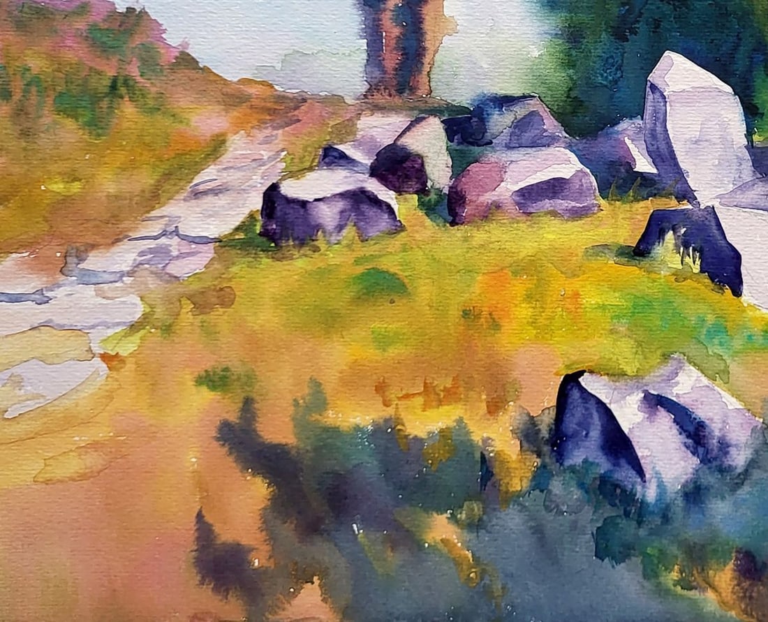 Watercolor painting The slopes of the Dnieper Serdyuk Boris Petrovich - 4