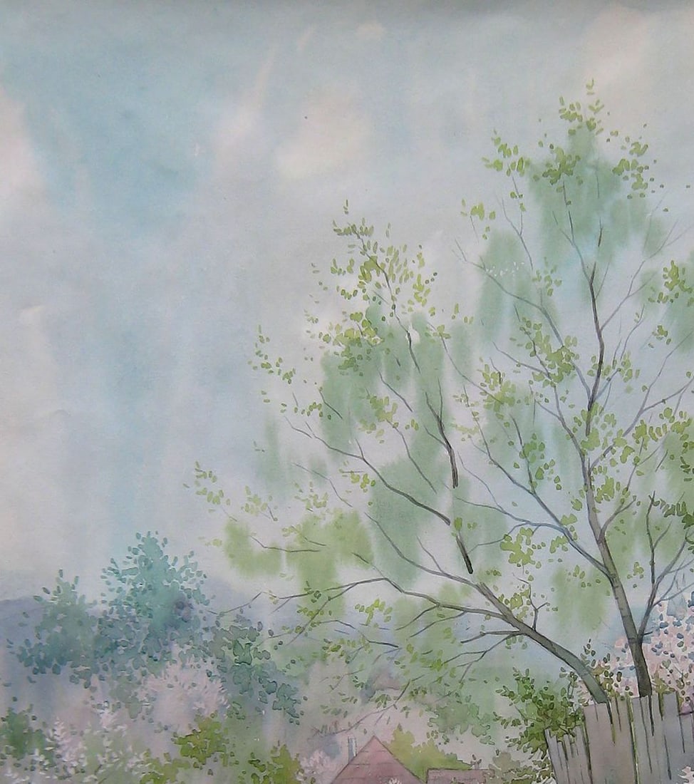 Watercolor painting March day Kalebets Valery - 2