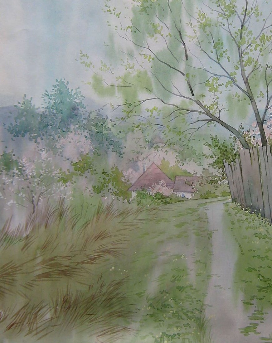 Watercolor painting March day Kalebets Valery - 4
