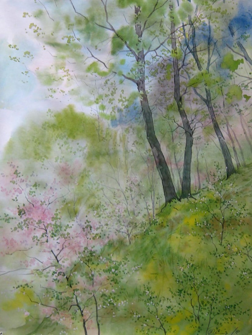Watercolor painting April sketch Kalebets Valery (1 of 5)