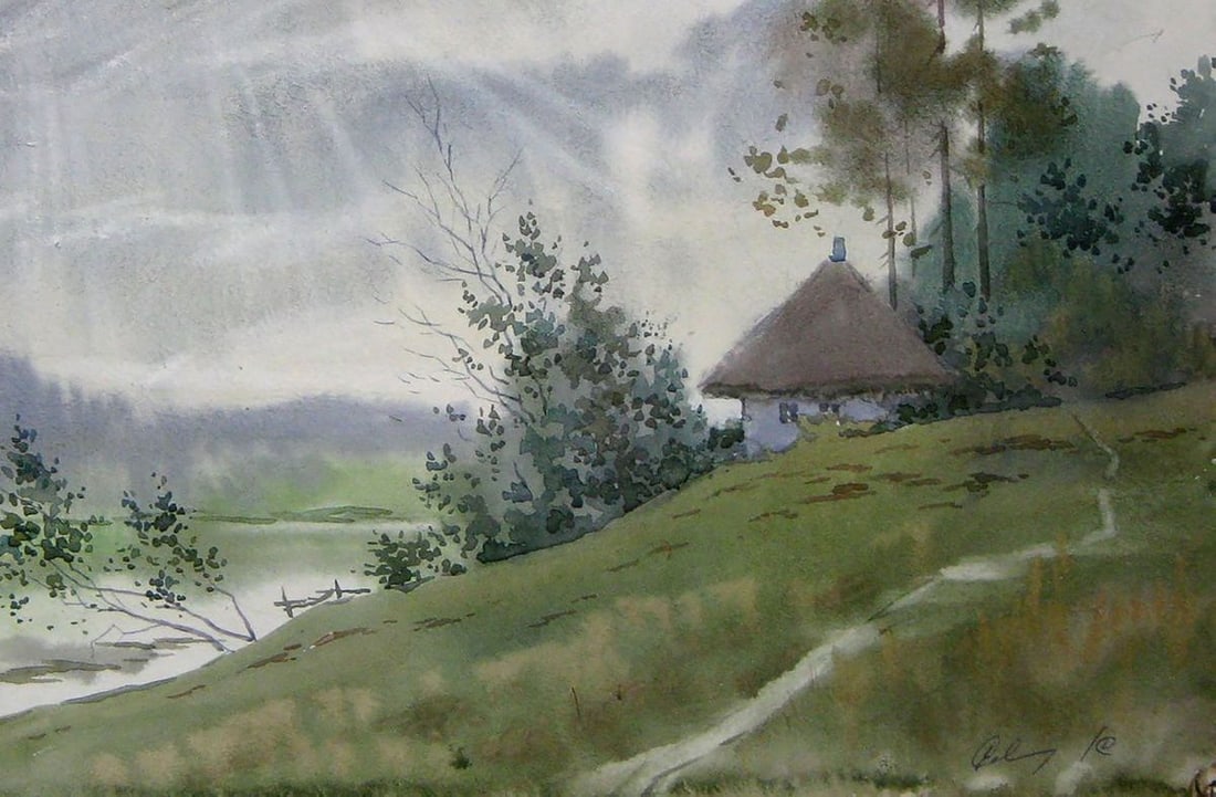 Watercolor painting The rain has passed Kalebets Valery - 5