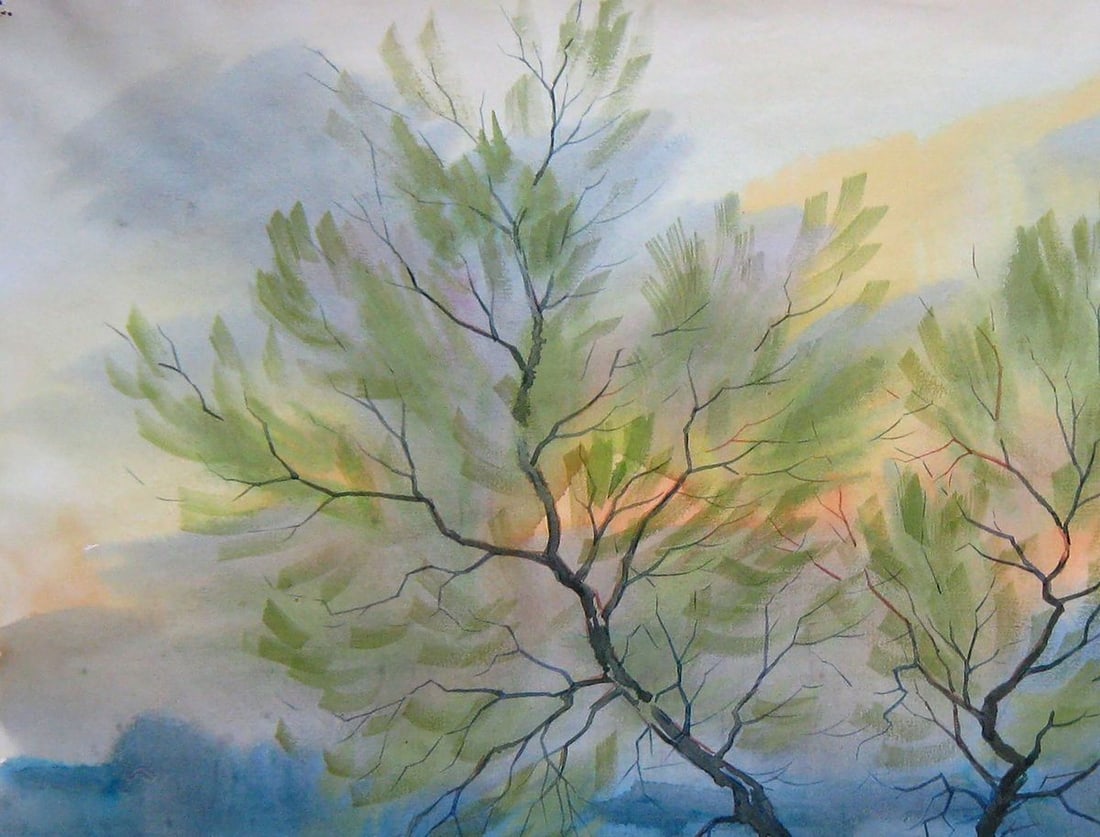 Watercolor painting Magpie Kalebets Valery - 2