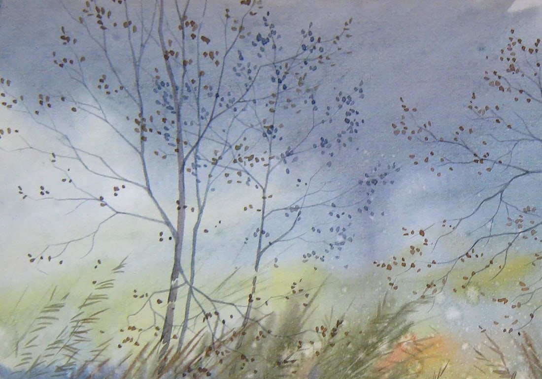 Watercolor painting November Kalebets Valery - 2