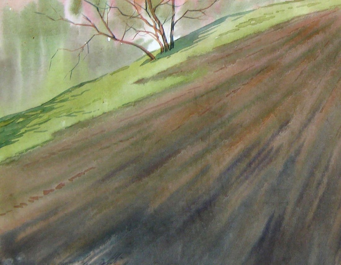 Watercolor painting April Kalebets Valery - 4