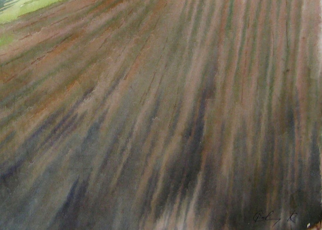 Watercolor painting April Kalebets Valery - 5