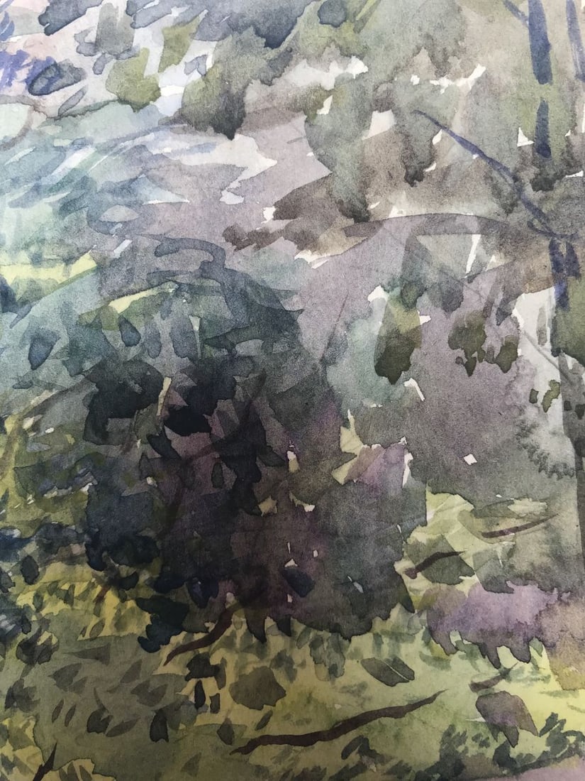 Watercolor painting In forests Wihyrovskii Victor - 8