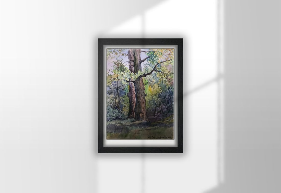 Watercolor painting Once upon a time in the forest Wihyrovskii Victor - 3