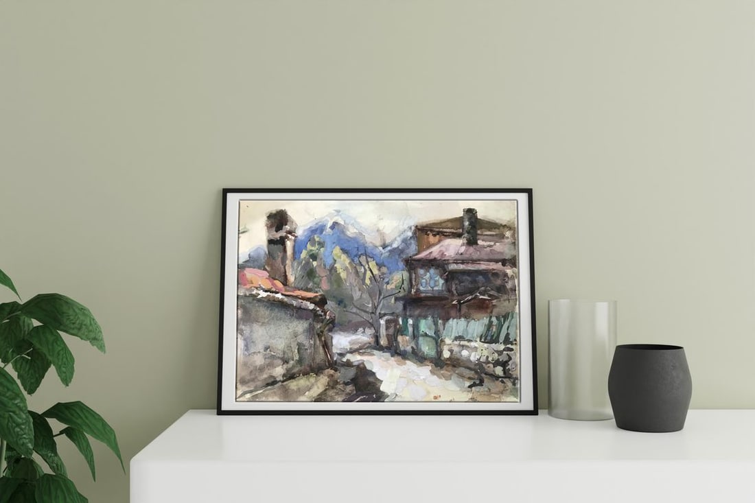 Watercolor painting Urban landscape Maksyuta O. - 3