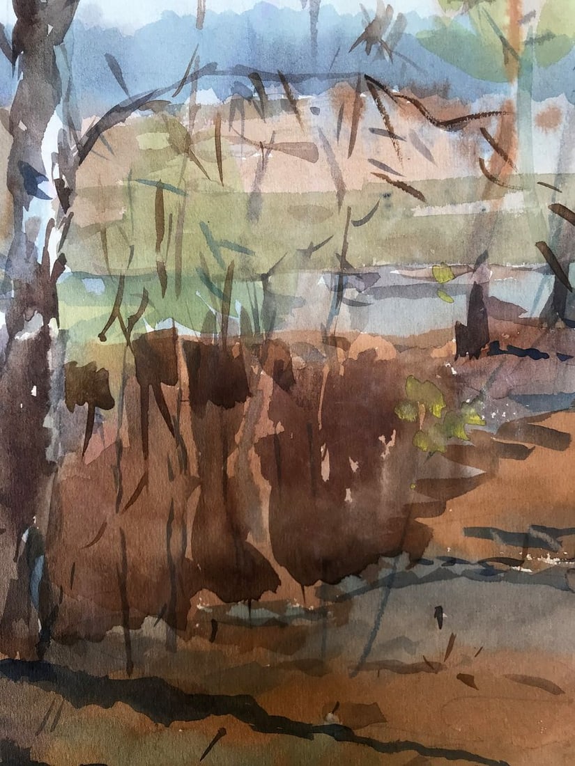 Watercolor painting Autumn day Litvinov Oleg Arkad'yevich - 9