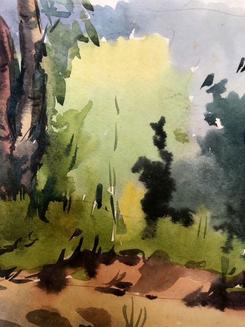 Watercolor painting Path to the forest Litvinov Oleg Arkad'yevich - 11
