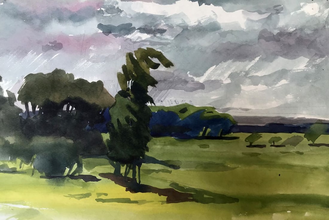 Watercolor painting A storm is coming Litvinov Oleg Arkad'yevich: Title: Watercolor painting A storm is coming Litvinov Oleg Arkad'yevich Description: NoAAA2874*** ABOUT THIS PAINTING **** TITLE: "A storm is coming"* ARTISTS: Litvinov Oleg Arkad'yevich* SIZE: 27x40