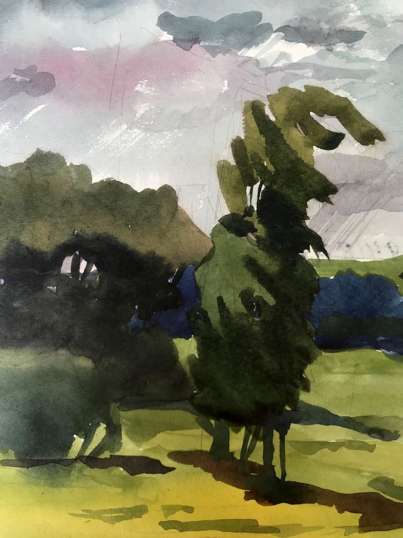 Watercolor painting A storm is coming Litvinov Oleg Arkad'yevich - 6