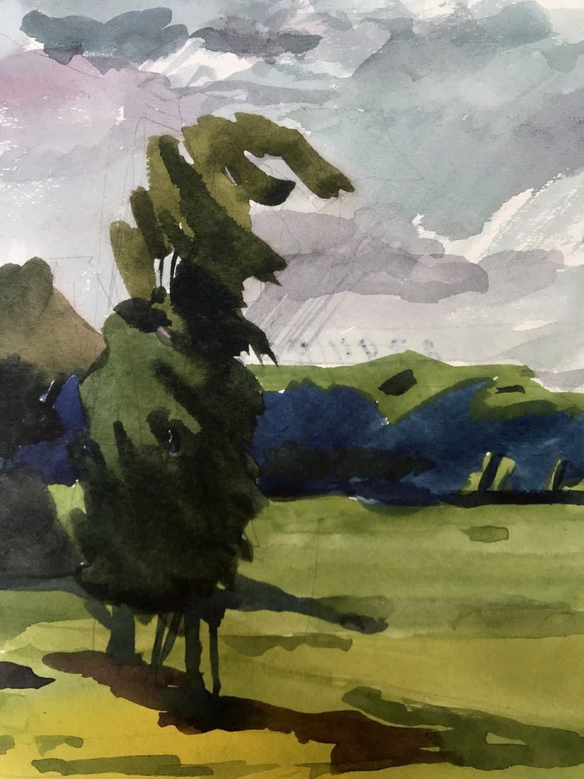 Watercolor painting A storm is coming Litvinov Oleg Arkad'yevich - 8