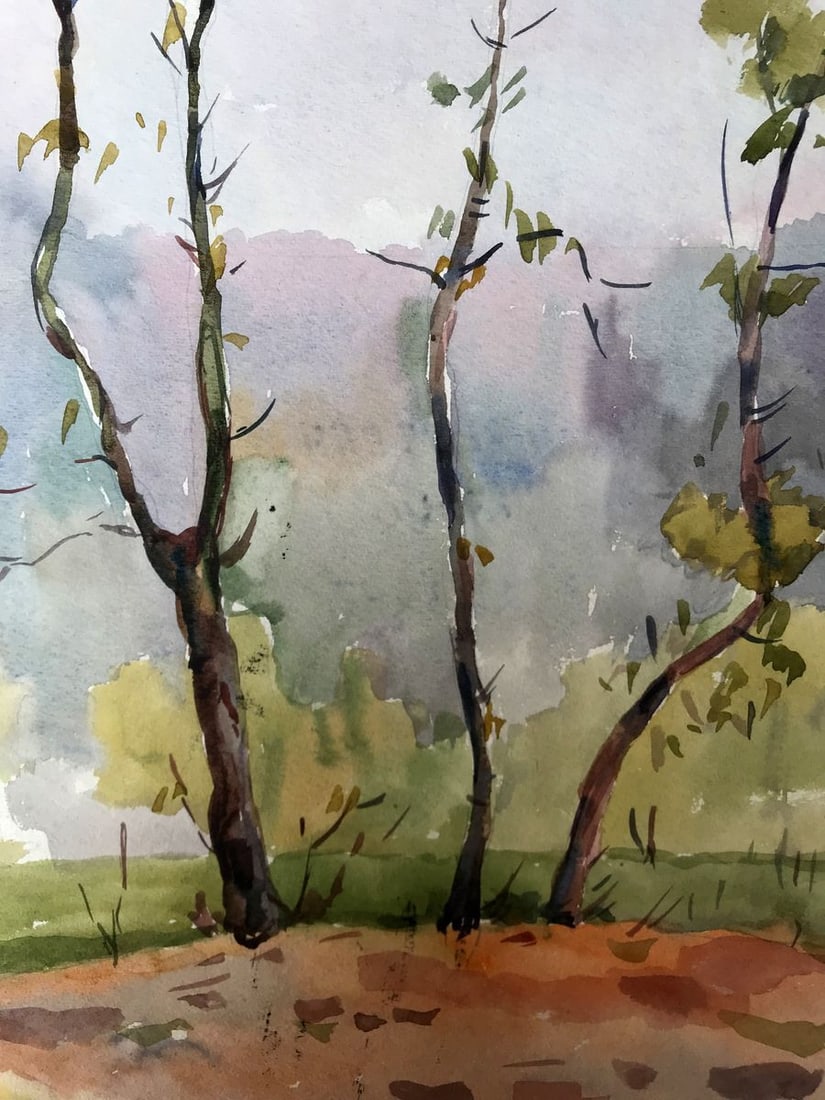 Watercolor painting In the forest Litvinov Oleg Arkad'yevich - 7