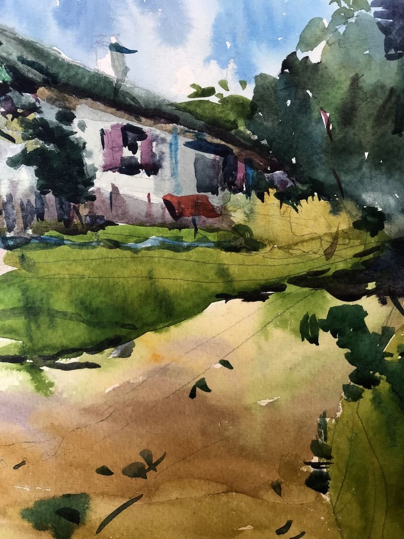 Watercolor painting Native home Litvinov Oleg Arkad'yevich - 6