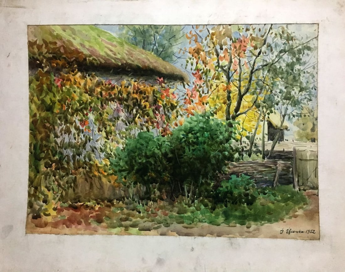 Watercolor painting Grapes near my house Ivan Kirillovich Tsyupka (1 of 10)
