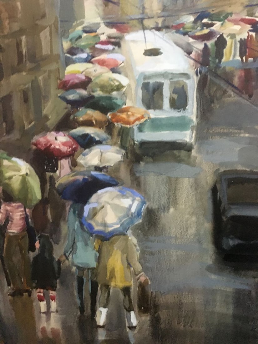 Watercolor painting Rain Palazhchenko Irina - 3