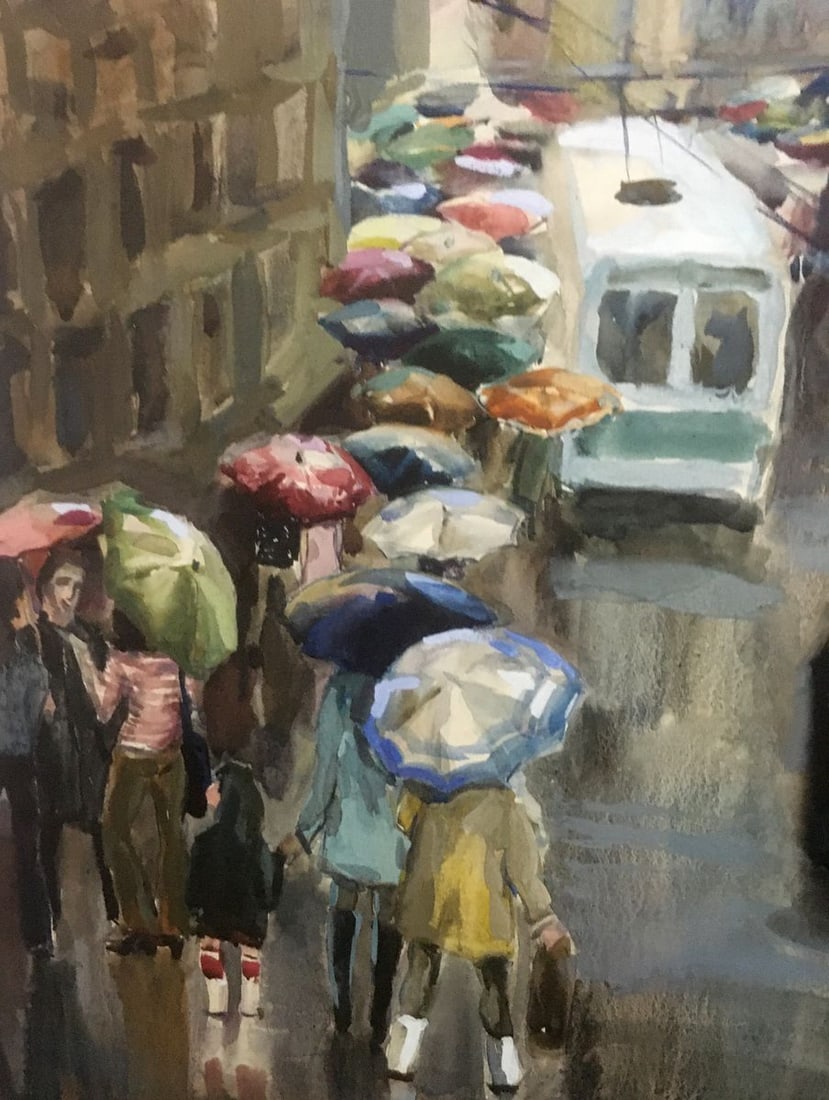 Watercolor painting Rain Palazhchenko Irina - 6