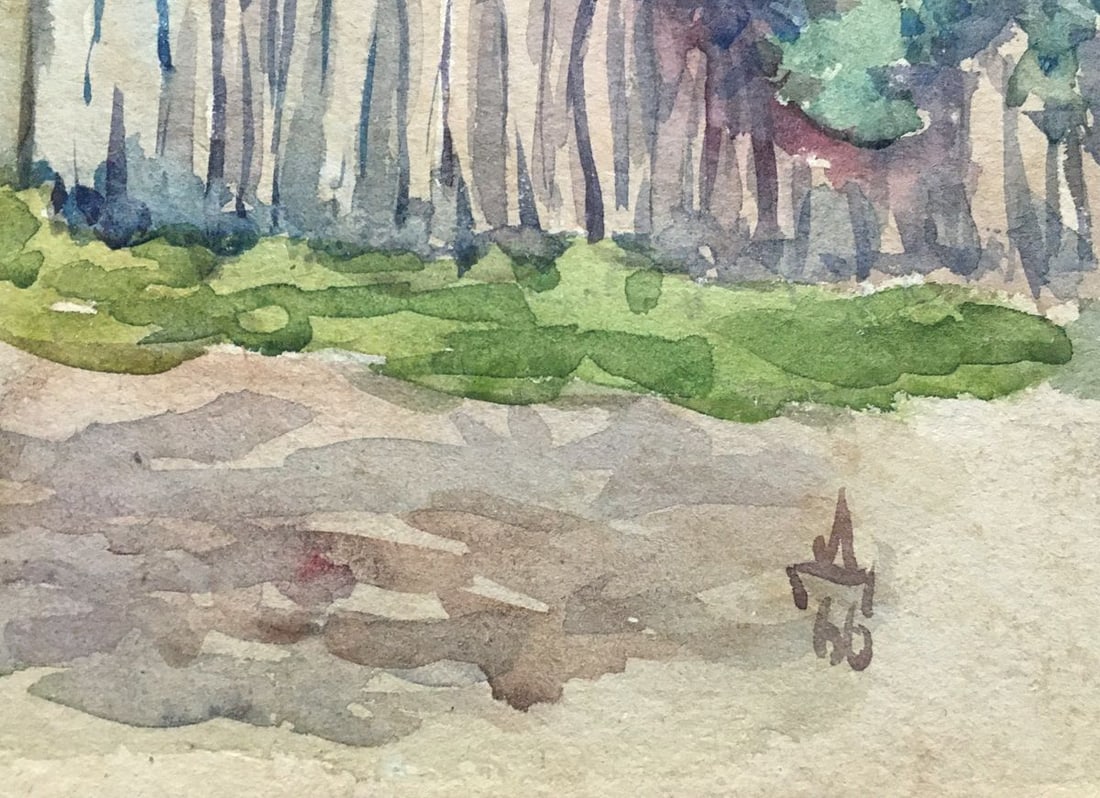 Watercolor painting Street Dmitry Lednev - 3