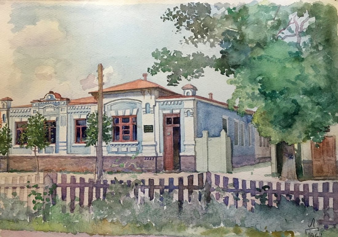 Watercolor painting Museum Dmitry Lednev (1 of 10)