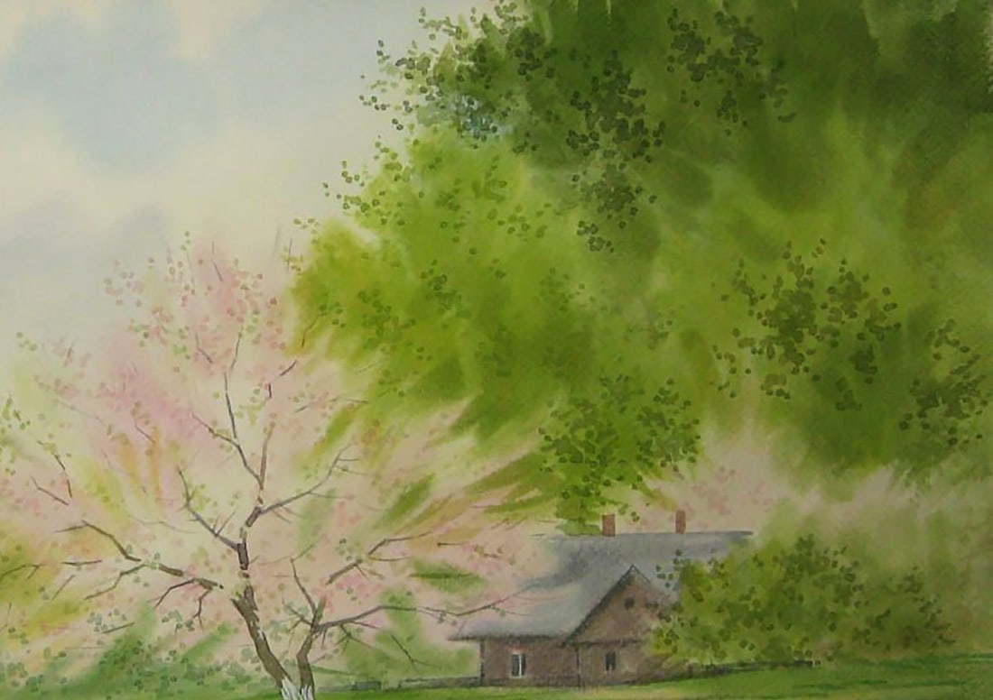 Watercolor painting Warm spring day Valery Savenets - 5