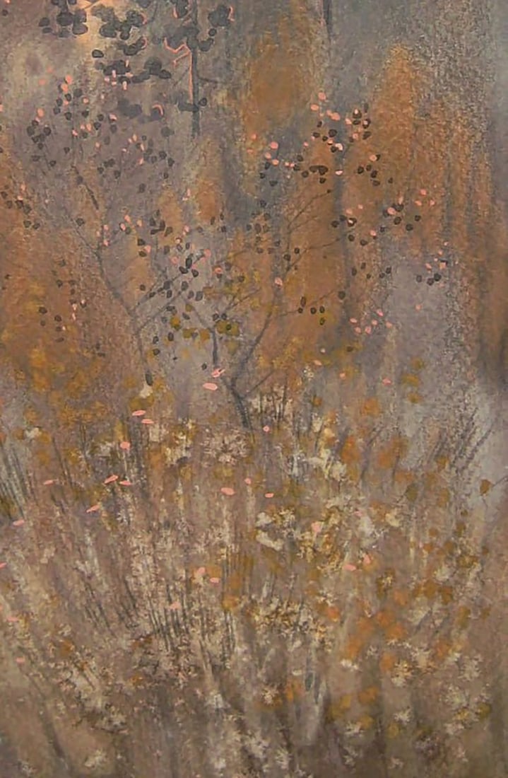 Watercolor painting Autumn twilight in the forest Valery Savenets - 2
