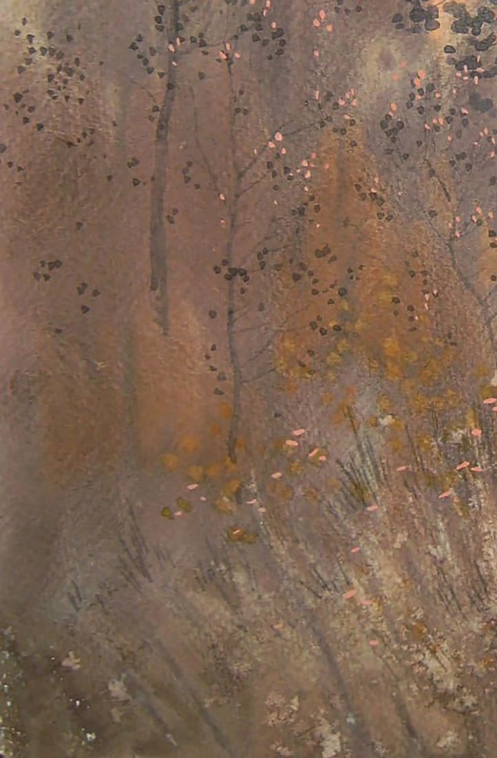 Watercolor painting Autumn twilight in the forest Valery Savenets - 3