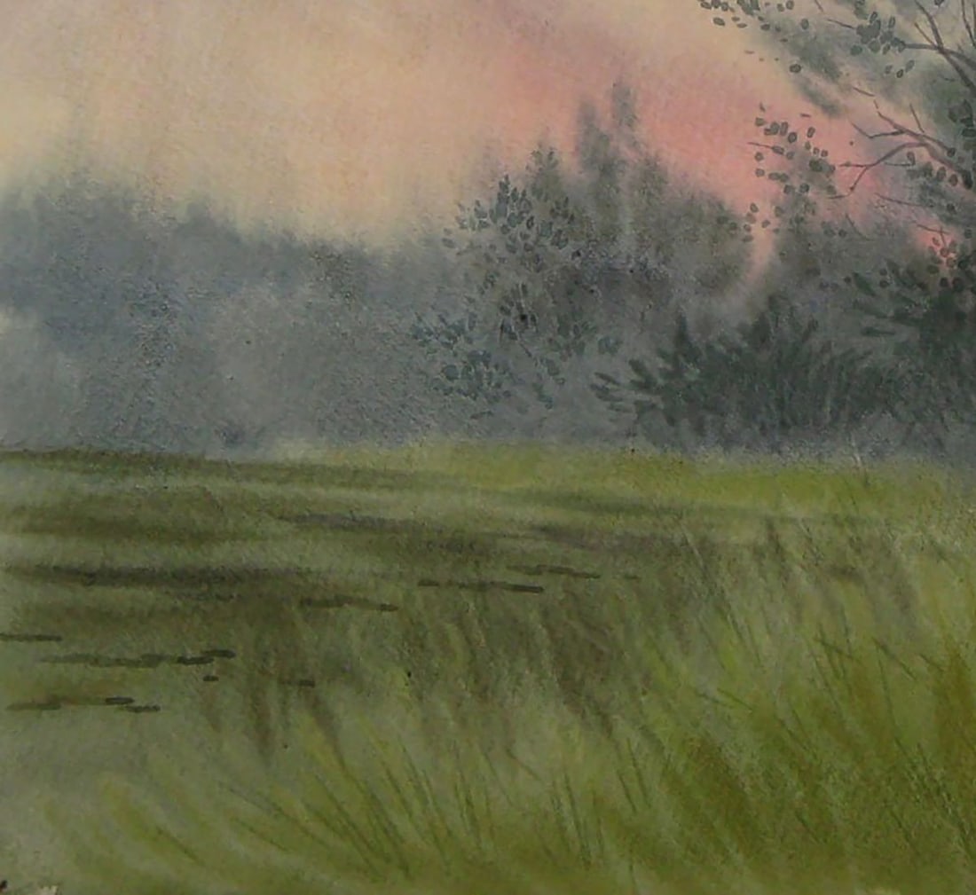 Watercolor painting Before the rain Valery Savenets - 3