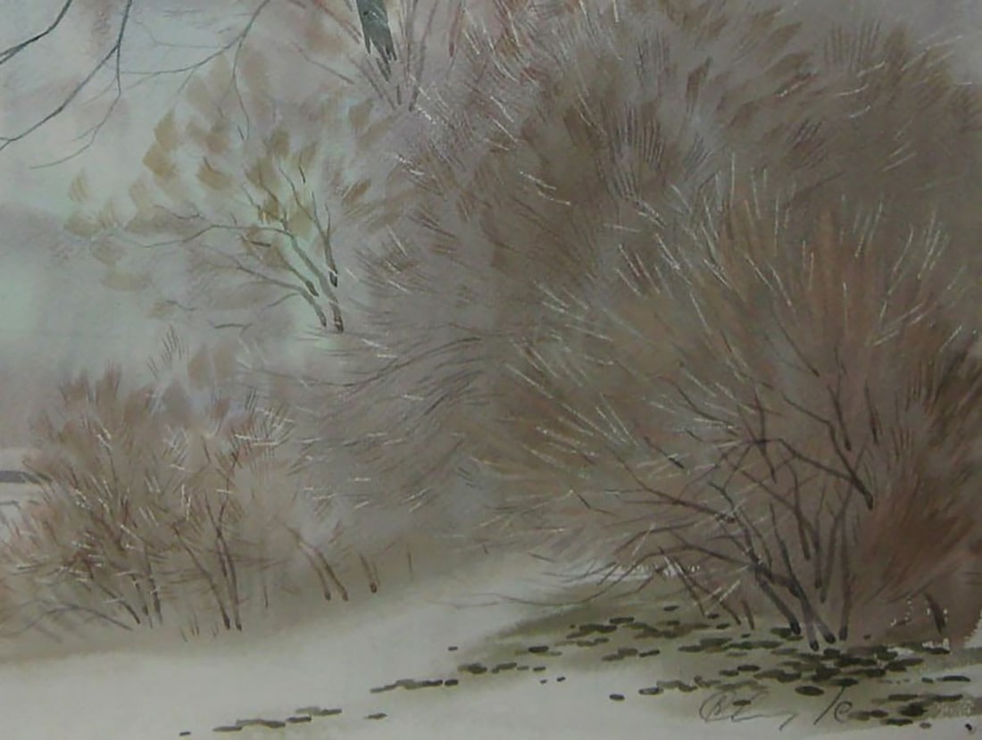 Watercolor painting Before spring Valery Savenets - 2