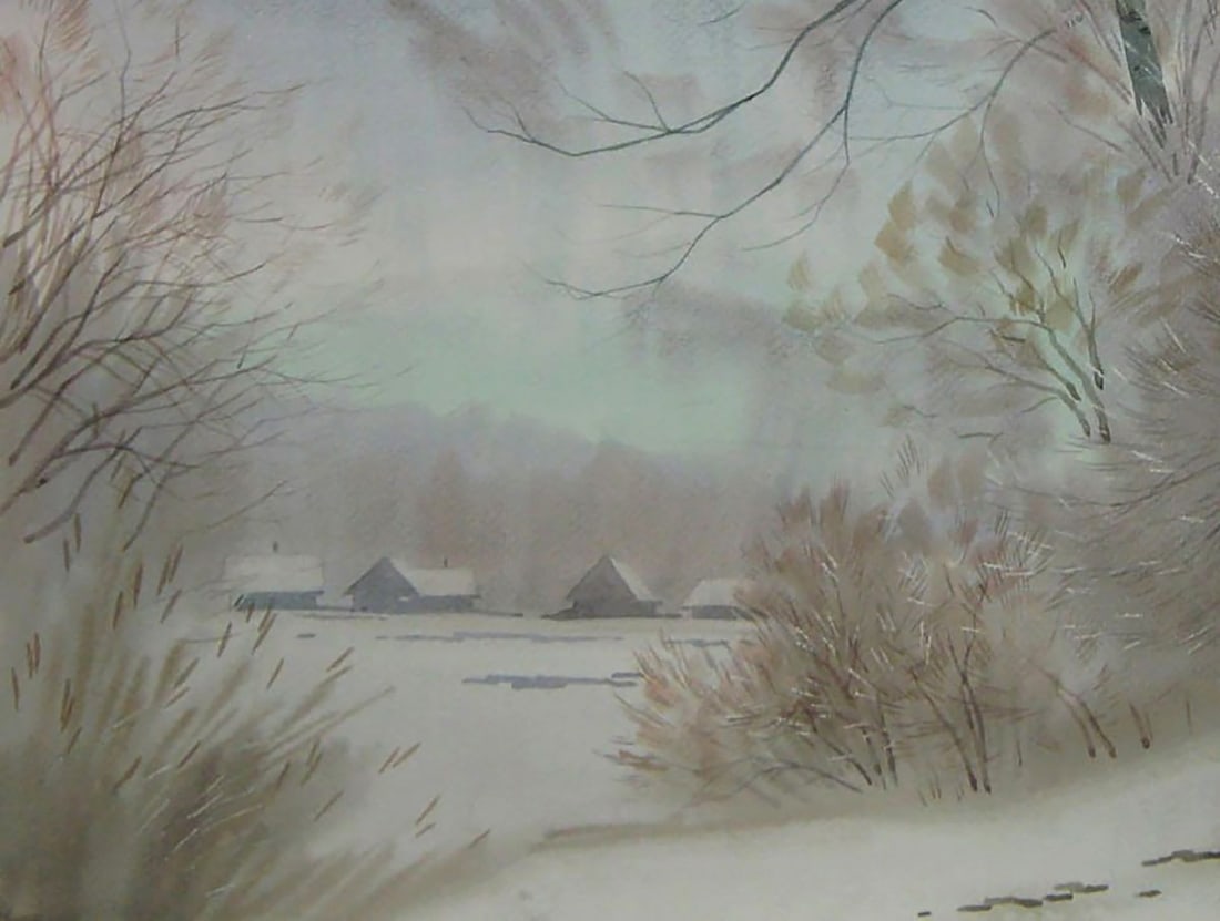 Watercolor painting Before spring Valery Savenets - 3