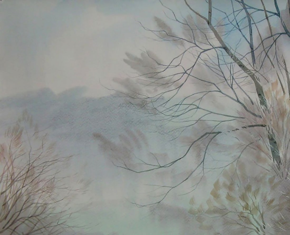 Watercolor painting Before spring Valery Savenets - 4