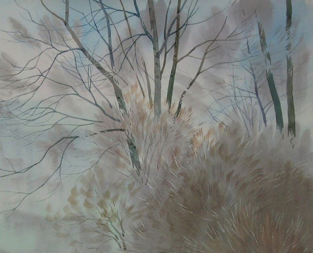 Watercolor painting Before spring Valery Savenets - 5