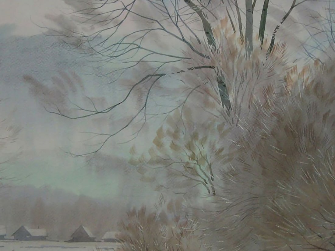 Watercolor painting Before spring Valery Savenets - 6