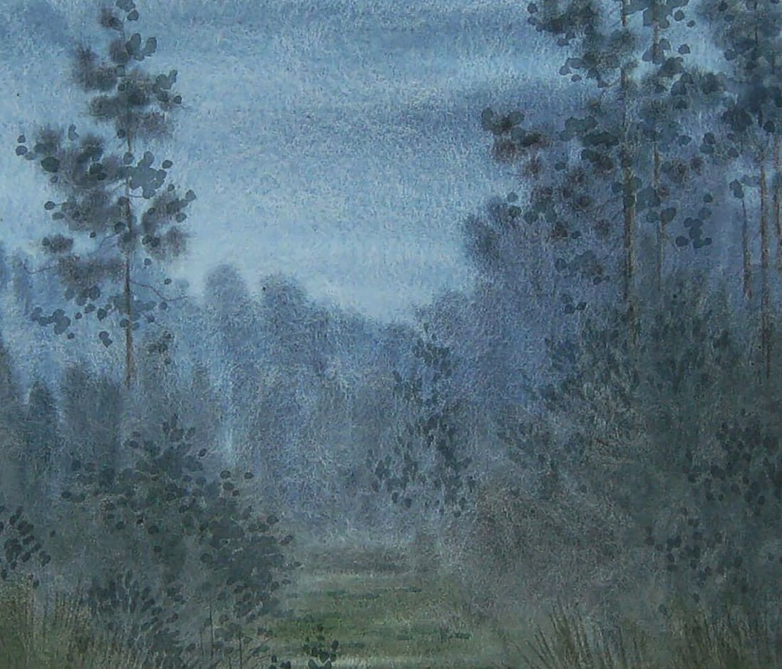 Watercolor painting Moonlit Night Valery Savenets - 6