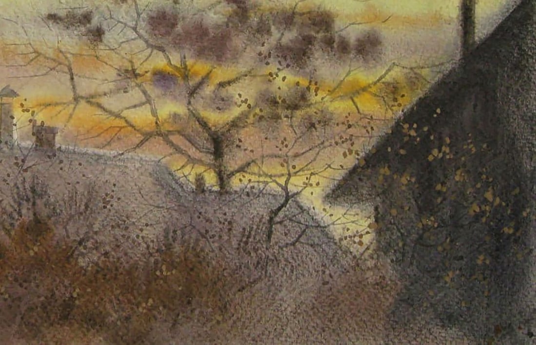 Watercolor painting Winter is coming Valery Savenets - 2