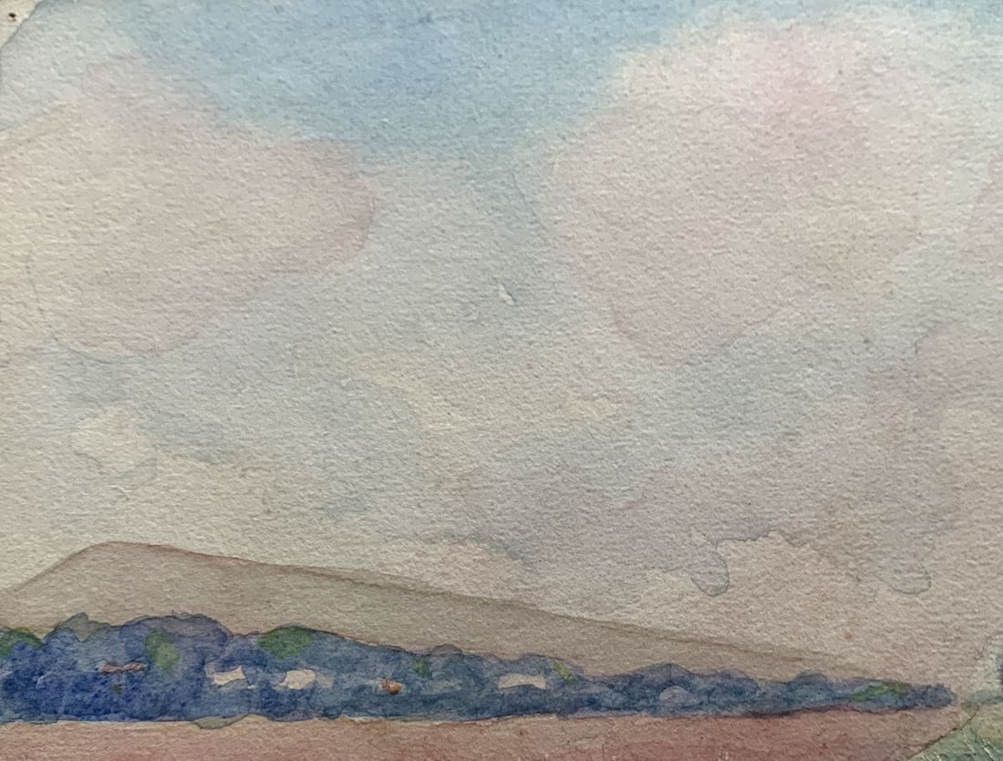 Watercolor painting Overlooking the wheat fields Ivan Tsyupka - 6