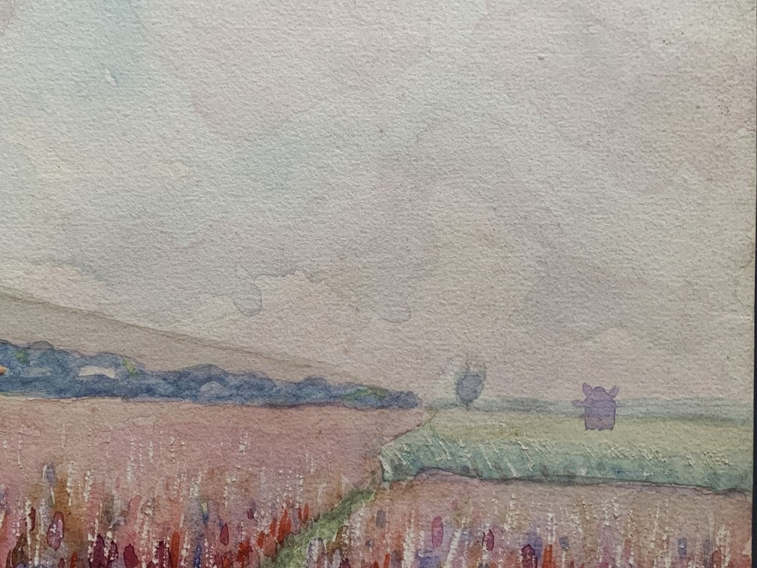 Watercolor painting Overlooking the wheat fields Ivan Tsyupka - 7