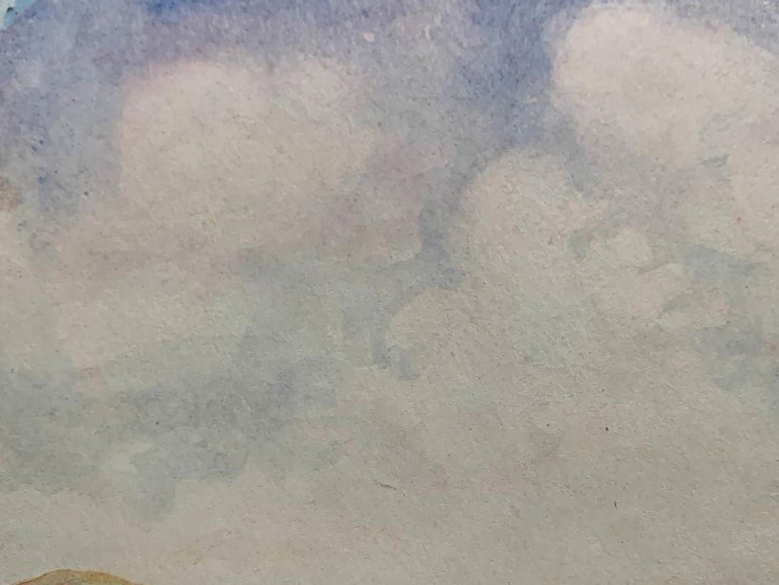 Watercolor painting Clouds above the field Ivan Tsyupka - 6