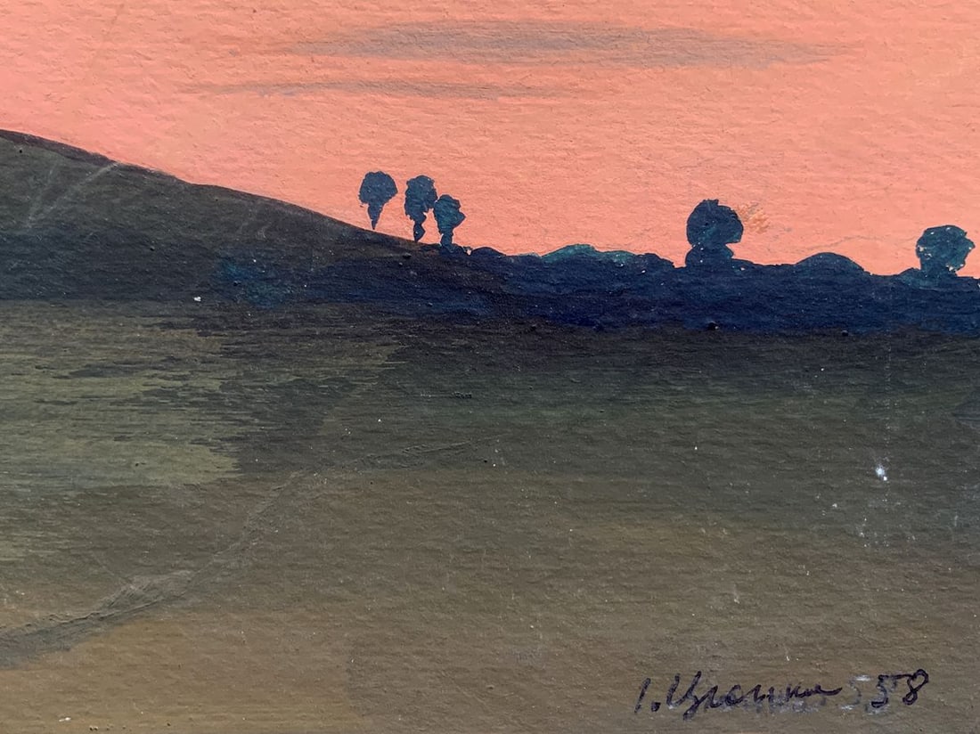 Watercolor painting Warm evening and sunset Ivan Tsyupka - 2