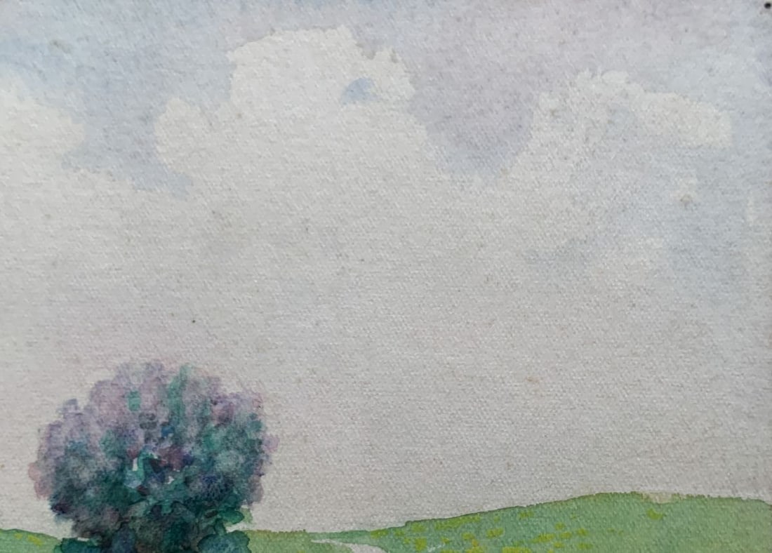Watercolor painting The road to the garden Ivan Tsyupka - 2