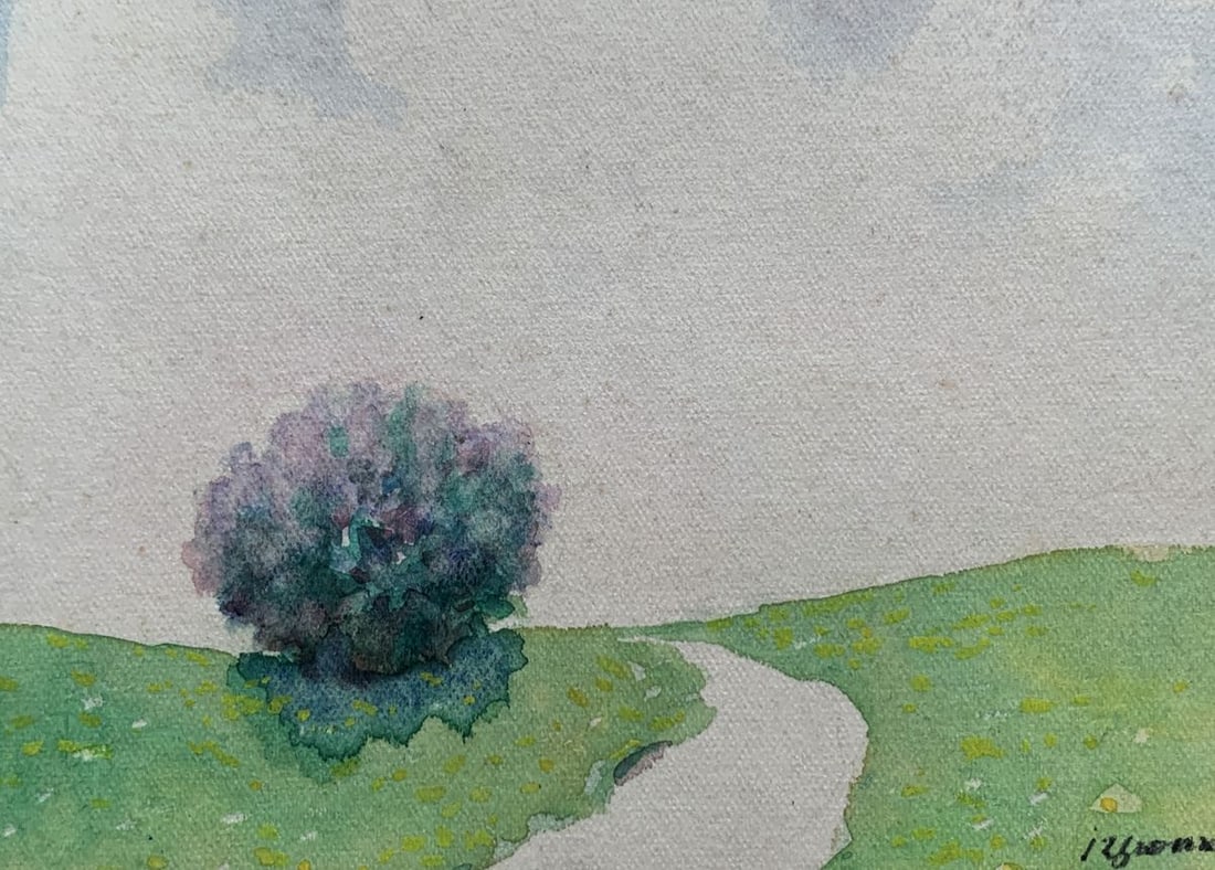 Watercolor painting The road to the garden Ivan Tsyupka - 3