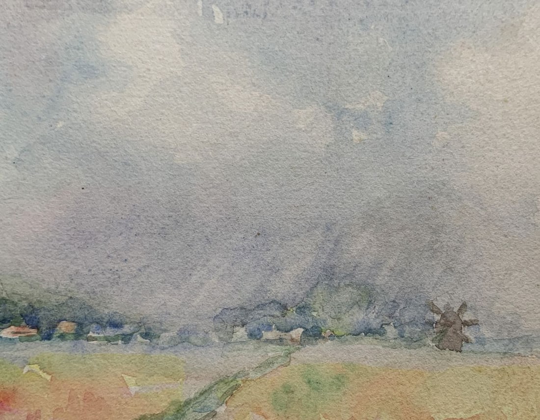Watercolor painting Rain is coming to the field Ivan Tsyupka - 3