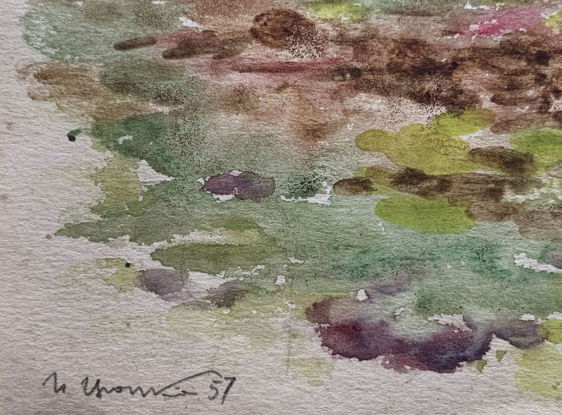 Watercolor painting Fresh haystacks Ivan Tsyupka - 2