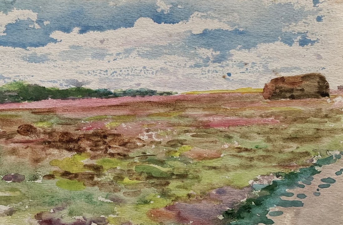 Watercolor painting Fresh haystacks Ivan Tsyupka - 6