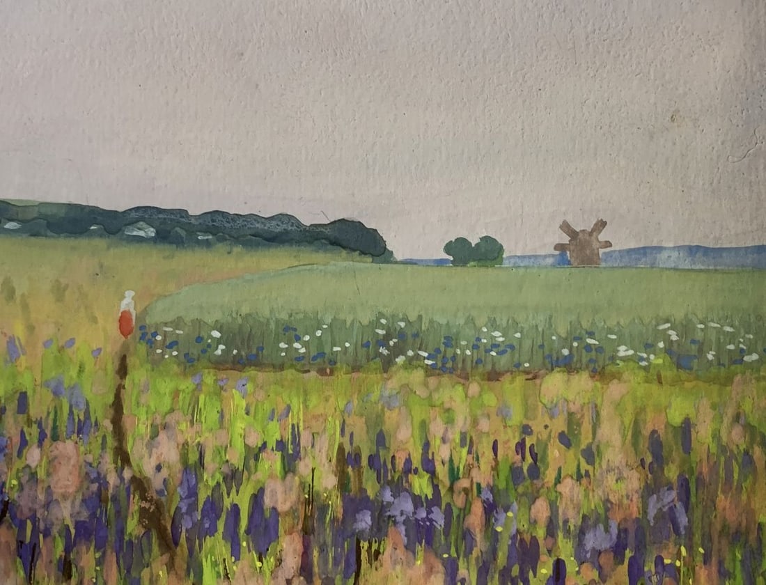 Watercolor painting Sunny day in the field Ivan Tsyupka - 3