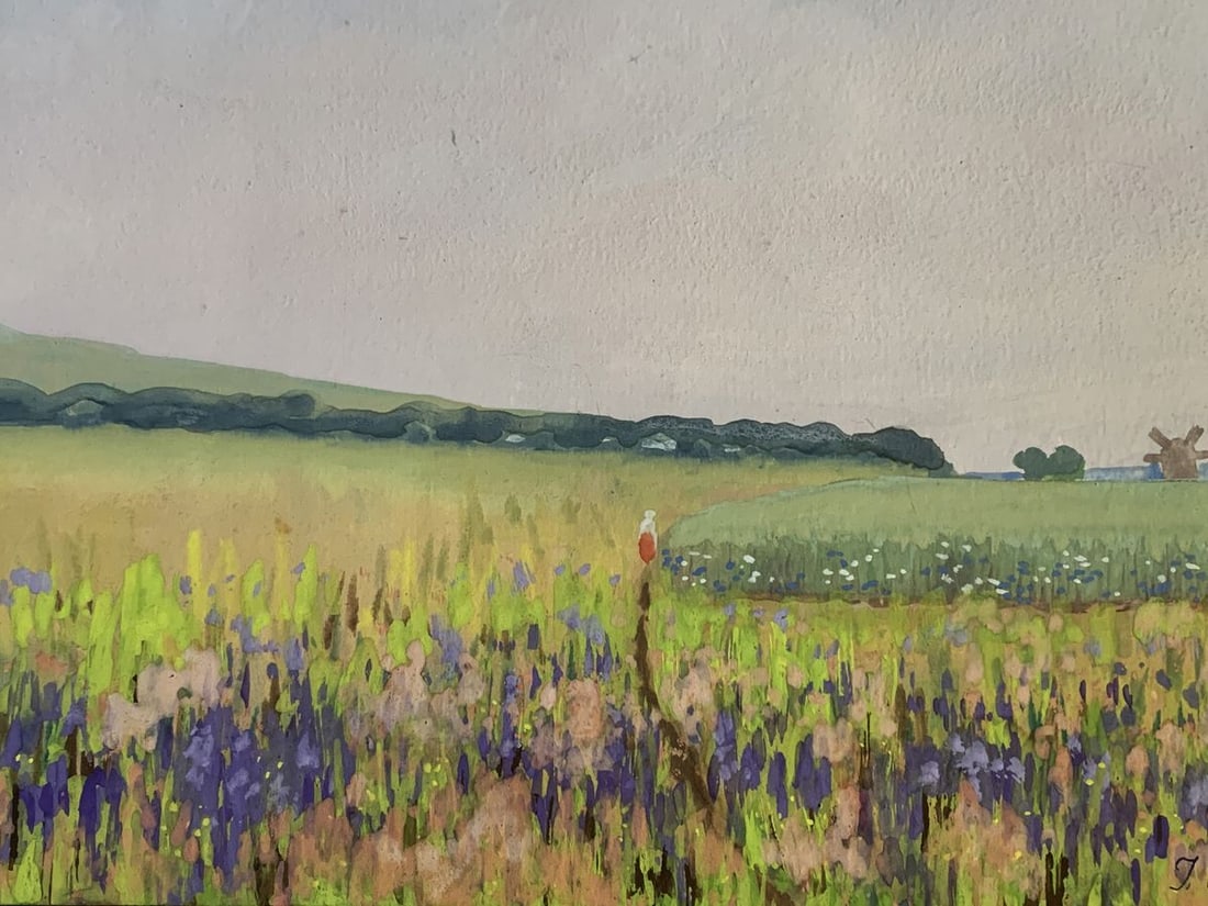 Watercolor painting Sunny day in the field Ivan Tsyupka - 5