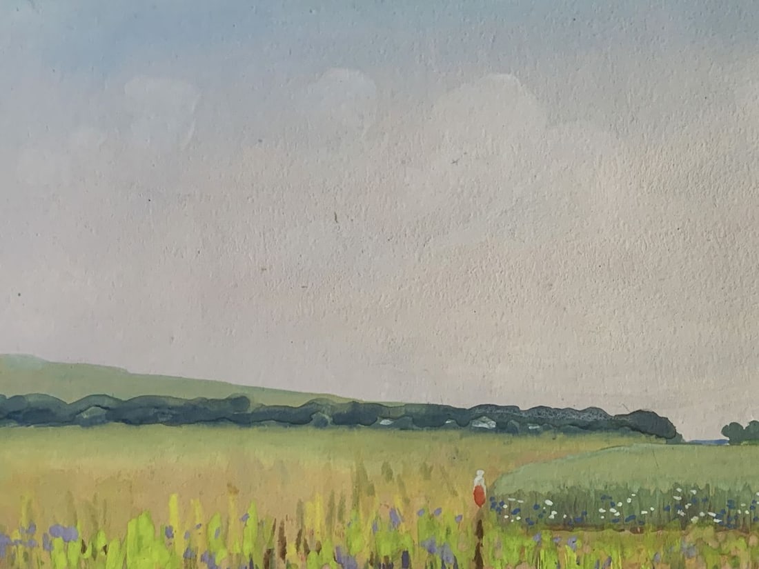 Watercolor painting Sunny day in the field Ivan Tsyupka - 8