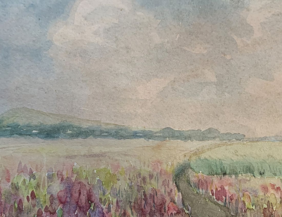 Watercolor painting Field of corn ears Ivan Tsyupka - 3