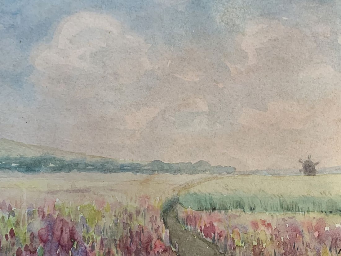 Watercolor painting Field of corn ears Ivan Tsyupka - 4